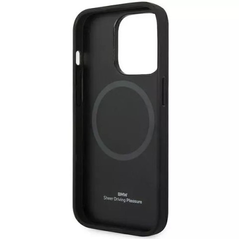 BMW Etui na telefon BMW BMHMP14L22RFGK do Apple iPhone 14 Pro 6,1" czarny/black Leather Diamond Pattern MagSafe BMW Etui na telefon BMW BMHMP14L22RFGK do Apple iPhone 14 Pro 6,1" czarny/black Leather Diamond Pattern MagSafe