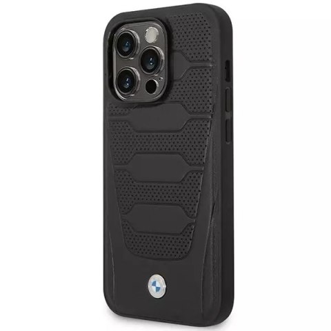 BMW Etui na telefon BMW BMHMP14L22RPSK do Apple iPhone 14 Pro 6,1" czarny/black Leather Seats Pattern MagSafe BMW Etui na telefon BMW BMHMP14L22RPSK do Apple iPhone 14 Pro 6,1" czarny/black Leather Seats Pattern MagSafe