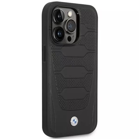 BMW Etui na telefon BMW BMHMP14L22RPSK do Apple iPhone 14 Pro 6,1" czarny/black Leather Seats Pattern MagSafe BMW Etui na telefon BMW BMHMP14L22RPSK do Apple iPhone 14 Pro 6,1" czarny/black Leather Seats Pattern MagSafe