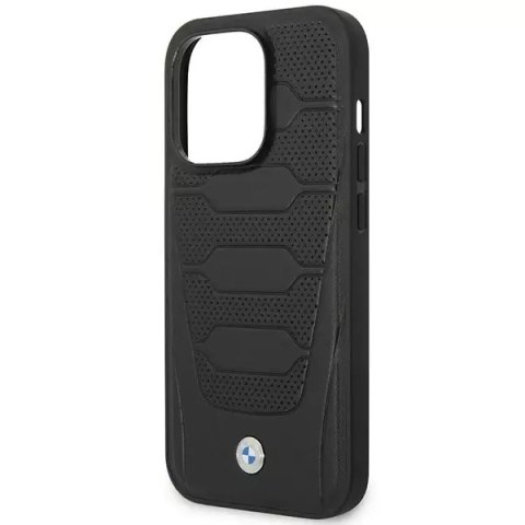 BMW Etui na telefon BMW BMHMP14L22RPSK do Apple iPhone 14 Pro 6,1" czarny/black Leather Seats Pattern MagSafe BMW Etui na telefon BMW BMHMP14L22RPSK do Apple iPhone 14 Pro 6,1" czarny/black Leather Seats Pattern MagSafe