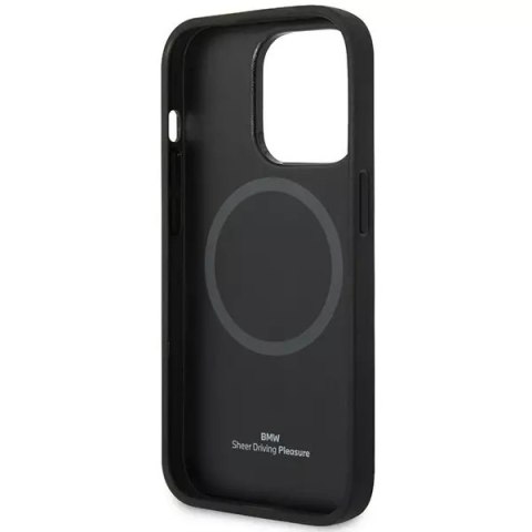BMW Etui na telefon BMW BMHMP14L22RPSK do Apple iPhone 14 Pro 6,1" czarny/black Leather Seats Pattern MagSafe BMW Etui na telefon BMW BMHMP14L22RPSK do Apple iPhone 14 Pro 6,1" czarny/black Leather Seats Pattern MagSafe