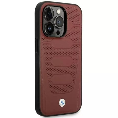 BMW Etui na telefon BMW BMHMP14L22RPSR do Apple iPhone 14 Pro 6,1" burgundowy/burgundy Leather Seats Pattern MagSafe BMW Etui na telefon BMW BMHMP14L22RPSR do Apple iPhone 14 Pro 6,1" burgundowy/burgundy Leather Seats Pattern MagSafe