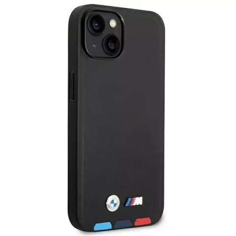 BMW Etui na telefon BMW BMHMP14M22PTDK do Apple iPhone 14 Plus 6,7" czarny/black Leather Stamp Tricolor Magsafe BMW Etui na telefon BMW BMHMP14M22PTDK do Apple iPhone 14 Plus 6,7" czarny/black Leather Stamp Tricolor Magsafe