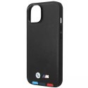 BMW Etui na telefon BMW BMHMP14M22PTDK do Apple iPhone 14 Plus 6,7" czarny/black Leather Stamp Tricolor Magsafe