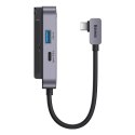 Baseus Hub 6in1 Baseus PadJoy Series USB-C do USB 3.0 + HDMI + USB-C PD + jack 3.5mm + SD/TF (szary)