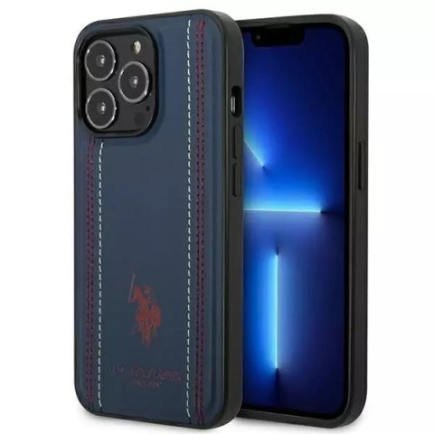 U.S. Polo Etui na telefon US Polo USHCP14XPFAV do Apple iPhone 14 Pro Max 6,7" granatowy/navy blue Leather Stitch U.S. Polo Etui na telefon US Polo USHCP14XPFAV do Apple iPhone 14 Pro Max 6,7" granatowy/navy blue Leather Stitch