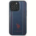 U.S. Polo Etui na telefon US Polo USHCP14XPFAV do Apple iPhone 14 Pro Max 6,7" granatowy/navy blue Leather Stitch