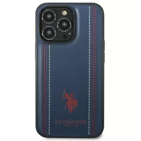 U.S. Polo Etui na telefon US Polo USHCP14XPFAV do Apple iPhone 14 Pro Max 6,7" granatowy/navy blue Leather Stitch U.S. Polo Etui na telefon US Polo USHCP14XPFAV do Apple iPhone 14 Pro Max 6,7" granatowy/navy blue Leather Stitch
