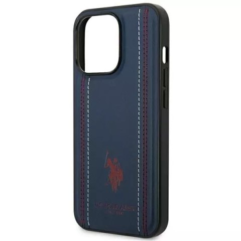 U.S. Polo Etui na telefon US Polo USHCP14XPFAV do Apple iPhone 14 Pro Max 6,7" granatowy/navy blue Leather Stitch U.S. Polo Etui na telefon US Polo USHCP14XPFAV do Apple iPhone 14 Pro Max 6,7" granatowy/navy blue Leather Stitch