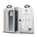 U.S. Polo Etui na telefon US Polo USHCP14XPFAV do Apple iPhone 14 Pro Max 6,7" granatowy/navy blue Leather Stitch