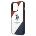 U.S. Polo Etui na telefon US Polo USHCP14XPSO3 do Apple iPhone 14 Pro Max 6,7" biały/white Tricolor Embossed