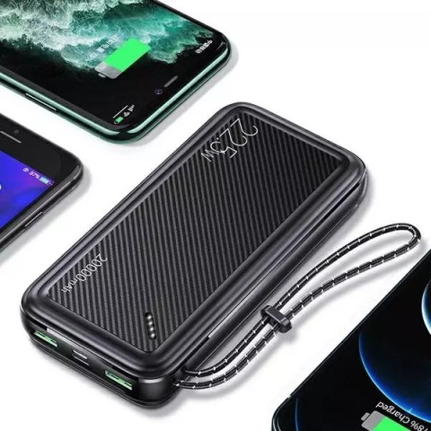 Usams USAMS Powerbank PB60 20000mAh 22.5W 2xQC3.0+PD Fast Charge czarny/black 20KCD16801 (US-CD168) Usams USAMS Powerbank PB60 20000mAh 22.5W 2xQC3.0+PD Fast Charge czarny/black 20KCD16801 (US-CD168)