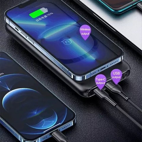 Usams USAMS Powerbank PB62 10000mAh 20W QC3.0+PD Magnetic Wireless Fast Charge nebieski/blue 10KCD17104 (US-CD171) Usams USAMS Powerbank PB62 10000mAh 20W QC3.0+PD Magnetic Wireless Fast Charge nebieski/blue 10KCD17104 (US-CD171)