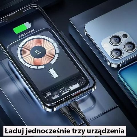 Usams USAMS Powerbank PB67 10000mAh 15W QC3.0+PD Magnetic Wireless Fast Charge stalowy/tarnish 10KCD18401 (US-CD184) Usams USAMS Powerbank PB67 10000mAh 15W QC3.0+PD Magnetic Wireless Fast Charge stalowy/tarnish 10KCD18401 (US-CD184)