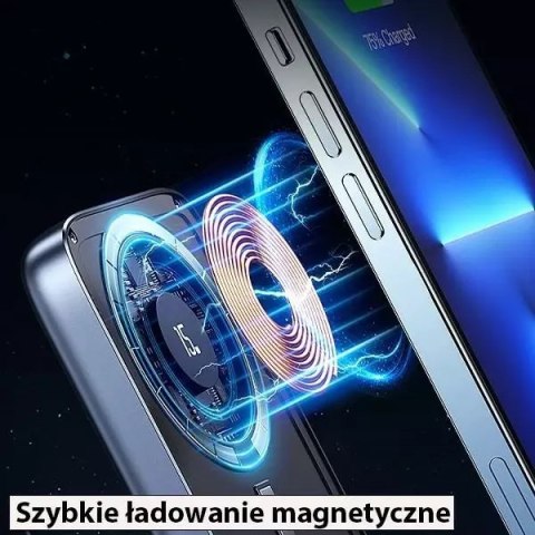 Usams USAMS Powerbank PB67 10000mAh 15W QC3.0+PD Magnetic Wireless Fast Charge stalowy/tarnish 10KCD18401 (US-CD184) Usams USAMS Powerbank PB67 10000mAh 15W QC3.0+PD Magnetic Wireless Fast Charge stalowy/tarnish 10KCD18401 (US-CD184)