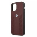 BMW Etui BMW BMHCP12MRSPPR do Apple iPhone 12/ 12 Pro 6,1" hardcase Leather Curve Perforate