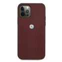 BMW Etui BMW BMHCP12MRSPPR do Apple iPhone 12/ 12 Pro 6,1" hardcase Leather Curve Perforate