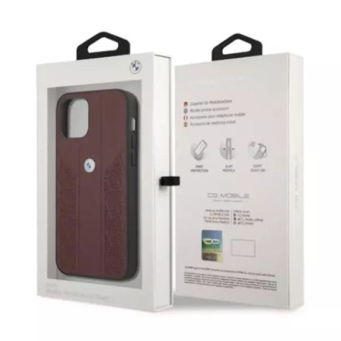 BMW Etui BMW BMHCP12MRSPPR do Apple iPhone 12/ 12 Pro 6,1" hardcase Leather Curve Perforate BMW Etui BMW BMHCP12MRSPPR do Apple iPhone 12/ 12 Pro 6,1" hardcase Leather Curve Perforate