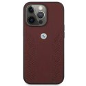 BMW Etui BMW BMHCP13LRSPPR do Apple iPhone 13/ 13 Pro 6,1" hardcase Leather Curve Perforate