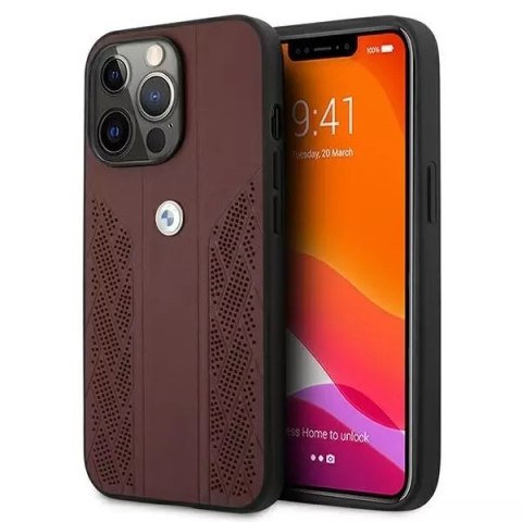 BMW Etui BMW BMHCP13LRSPPR do Apple iPhone 13/ 13 Pro 6,1" hardcase Leather Curve Perforate BMW Etui BMW BMHCP13LRSPPR do Apple iPhone 13/ 13 Pro 6,1" hardcase Leather Curve Perforate