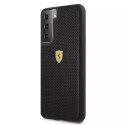Ferrari Etui na telefon Ferrari Hardcase do Samsung Galaxy S21 Plus czarny/black hardcase On Track Perforated