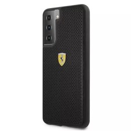 Ferrari Etui na telefon Ferrari Hardcase do Samsung Galaxy S21 Plus czarny/black hardcase On Track Perforated