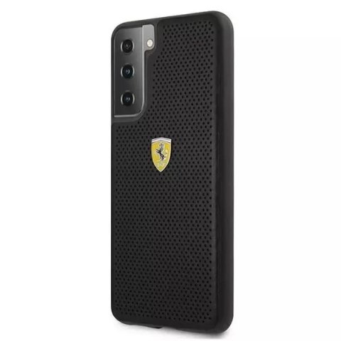 Ferrari Etui na telefon Ferrari Hardcase do Samsung Galaxy S21 Plus czarny/black hardcase On Track Perforated Ferrari Etui na telefon Ferrari Hardcase do Samsung Galaxy S21 Plus czarny/black hardcase On Track Perforated