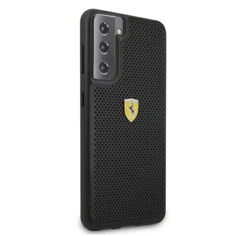 Ferrari Etui na telefon Ferrari Hardcase do Samsung Galaxy S21 Plus czarny/black hardcase On Track Perforated Ferrari Etui na telefon Ferrari Hardcase do Samsung Galaxy S21 Plus czarny/black hardcase On Track Perforated