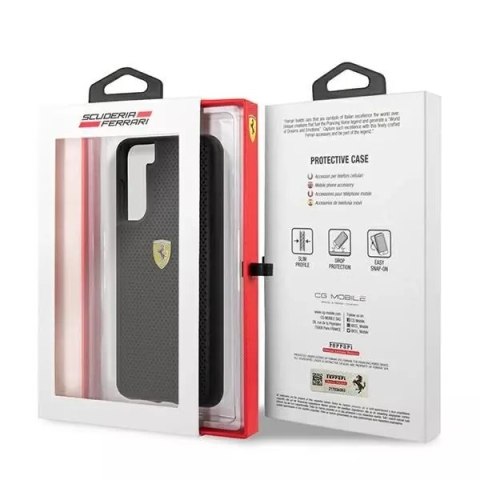 Ferrari Etui na telefon Ferrari Hardcase do Samsung Galaxy S21 Plus czarny/black hardcase On Track Perforated Ferrari Etui na telefon Ferrari Hardcase do Samsung Galaxy S21 Plus czarny/black hardcase On Track Perforated