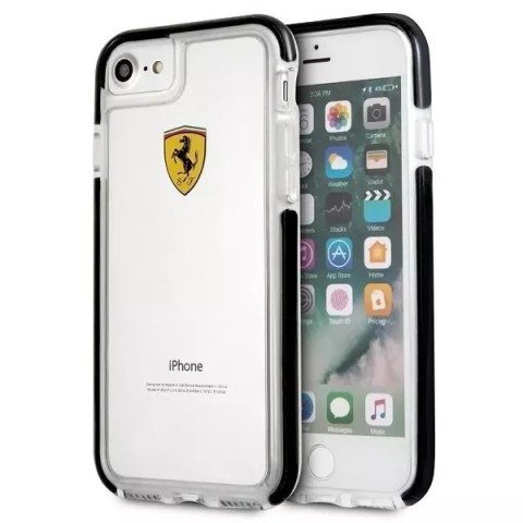 Ferrari Etui na telefon Ferrari Hardcase iPhone 7/8 SE 2020 / SE 2022 Shockproof transparent black Ferrari Etui na telefon Ferrari Hardcase iPhone 7/8 SE 2020 / SE 2022 Shockproof transparent black