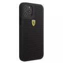 Ferrari Etui na telefon Ferrari iPhone 12 Pro Max 6,7" czarny/black hardcase On Track Perforated