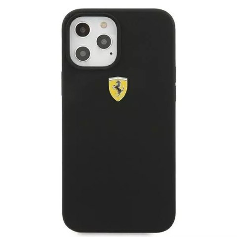 Ferrari Etui na telefon Ferrari iPhone 12 Pro Max 6,7" czarny/black hardcase On Track Silicone Ferrari Etui na telefon Ferrari iPhone 12 Pro Max 6,7" czarny/black hardcase On Track Silicone