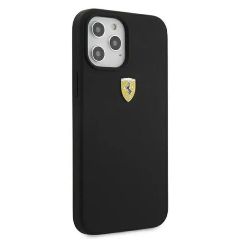Ferrari Etui na telefon Ferrari iPhone 12 Pro Max 6,7" czarny/black hardcase On Track Silicone Ferrari Etui na telefon Ferrari iPhone 12 Pro Max 6,7" czarny/black hardcase On Track Silicone