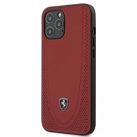 Ferrari Etui na telefon Ferrari iPhone 12 Pro Max 6,7" czerwony/red hardcase Off Track Perforated