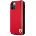 Ferrari Etui na telefon Ferrari iPhone 12 Pro Max 6,7" czerwony/red hardcase On Track Carbon Stripe