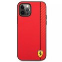 Ferrari Etui na telefon Ferrari iPhone 12 Pro Max 6,7" czerwony/red hardcase On Track Carbon Stripe