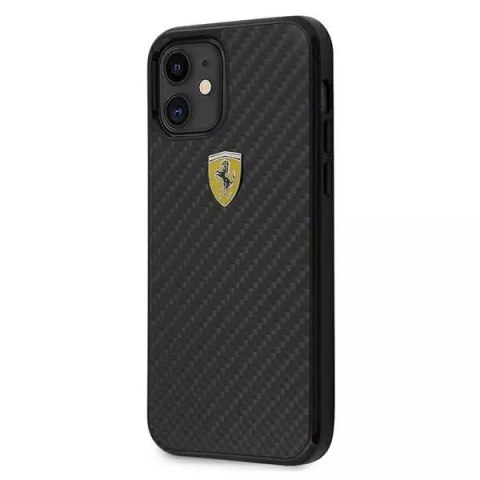 Ferrari Etui na telefon Ferrari iPhone 12 mini 5,4" czarny/black hardcase On Track Real Carbon Ferrari Etui na telefon Ferrari iPhone 12 mini 5,4" czarny/black hardcase On Track Real Carbon