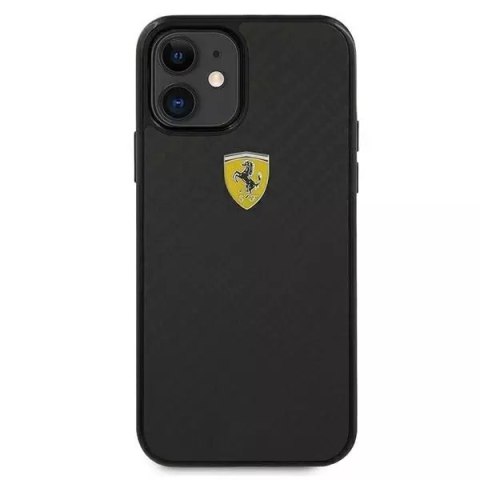 Ferrari Etui na telefon Ferrari iPhone 12 mini 5,4" czarny/black hardcase On Track Real Carbon Ferrari Etui na telefon Ferrari iPhone 12 mini 5,4" czarny/black hardcase On Track Real Carbon