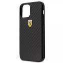 Ferrari Etui na telefon Ferrari iPhone 12 mini 5,4" czarny/black hardcase On Track Real Carbon