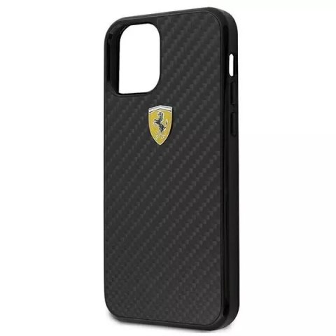 Ferrari Etui na telefon Ferrari iPhone 12 mini 5,4" czarny/black hardcase On Track Real Carbon Ferrari Etui na telefon Ferrari iPhone 12 mini 5,4" czarny/black hardcase On Track Real Carbon