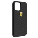 Ferrari Etui na telefon Ferrari iPhone 12 mini 5,4" czarny/black hardcase On Track Real Carbon