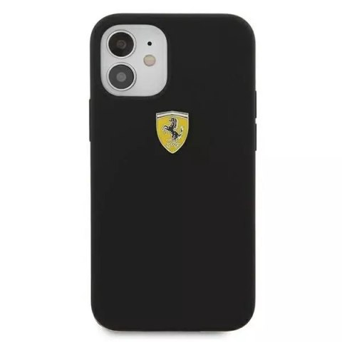 Ferrari Etui na telefon Ferrari iPhone 12 mini 5,4" czarny/black hardcase On Track Silicone Ferrari Etui na telefon Ferrari iPhone 12 mini 5,4" czarny/black hardcase On Track Silicone