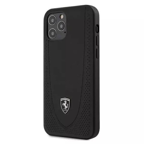 Ferrari Etui na telefon Ferrari iPhone 12/12 Pro 6,1" czarny/black hardcase Off Track Perforated