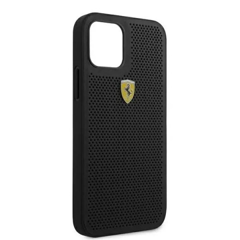 Ferrari Etui na telefon Ferrari iPhone 12/12 Pro 6,1" czarny/black hardcase On Track Perforated Ferrari Etui na telefon Ferrari iPhone 12/12 Pro 6,1" czarny/black hardcase On Track Perforated