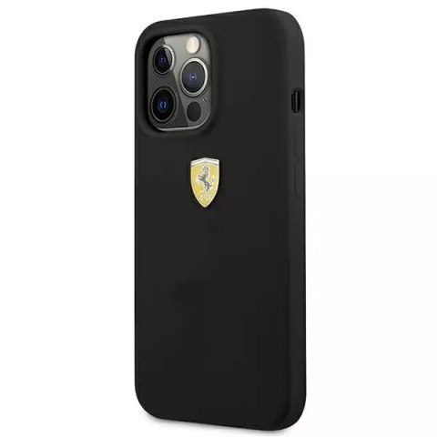 Ferrari Etui na telefon Ferrari iPhone 13 Pro / 13 6,1" czarny/black hardcase Silicone Ferrari Etui na telefon Ferrari iPhone 13 Pro / 13 6,1" czarny/black hardcase Silicone