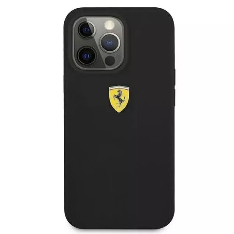 Ferrari Etui na telefon Ferrari iPhone 13 Pro / 13 6,1" czarny/black hardcase Silicone Ferrari Etui na telefon Ferrari iPhone 13 Pro / 13 6,1" czarny/black hardcase Silicone