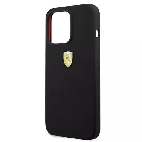 Ferrari Etui na telefon Ferrari iPhone 13 Pro Max 6,7" czarny/black hardcase Silicone Ferrari Etui na telefon Ferrari iPhone 13 Pro Max 6,7" czarny/black hardcase Silicone