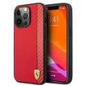 Ferrari Etui na telefon Ferrari iPhone 13 Pro Max 6,7" czerwony/red hardcase On Track Carbon Stripe