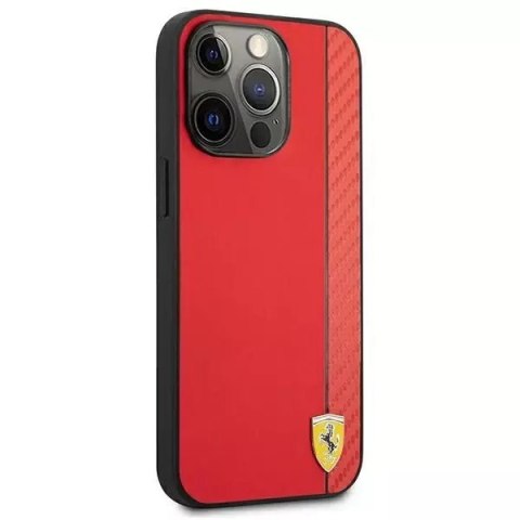 Ferrari Etui na telefon Ferrari iPhone 13 Pro Max 6,7" czerwony/red hardcase On Track Carbon Stripe Ferrari Etui na telefon Ferrari iPhone 13 Pro Max 6,7" czerwony/red hardcase On Track Carbon Stripe