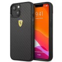 Ferrari Etui na telefon Ferrari iPhone 13 mini 5,4" czarny/black hardcase On Track Real Carbon
